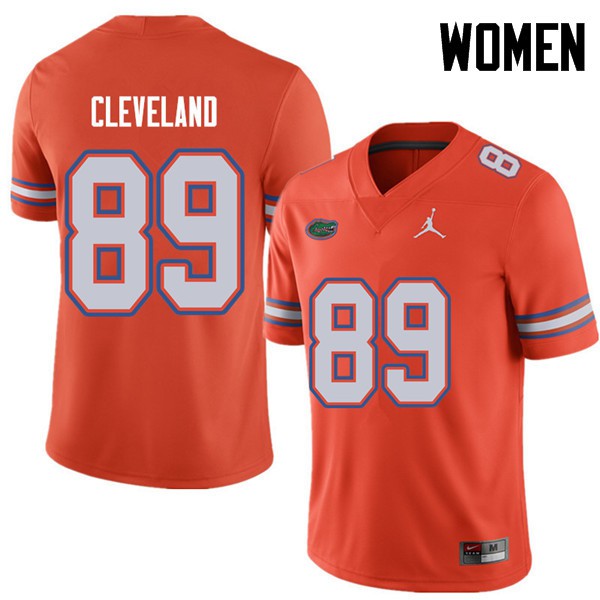 Jordan Brand Women #89 Tyrie Cleveland Florida Gators College Football Jerseys Orange